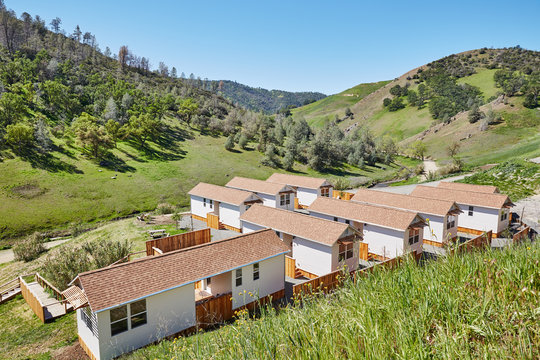 Group of tiny houses on lot