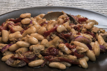 Detail of a bean salad