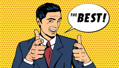 Vector business man telling The best  © choostudio
