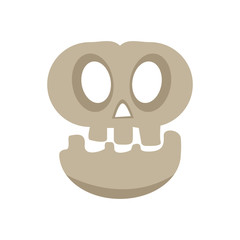 Isolated halloween skull on a white background, Vector illustration