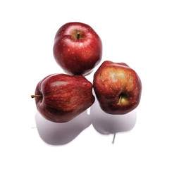 Red apple on a white background