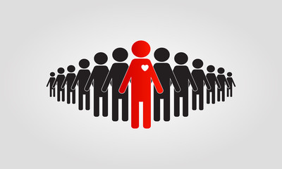 User group icon. Management Business Team Leader Sign. Customer icon. Love symbol. Health care management. Heart group icon. Wedding group.
