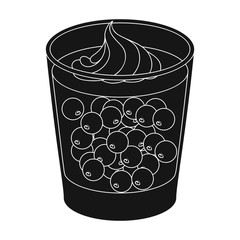 Glass, single icon in black style.Glass,vector symbol stock illustration web. © pandavector