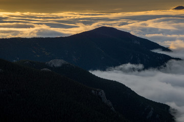 Fog Blanketing The Colorado Mountains