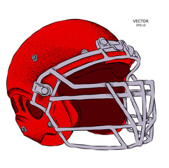Rugby helmet. Vector illustration