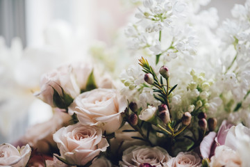 Beautiful flower bouquet, close up view