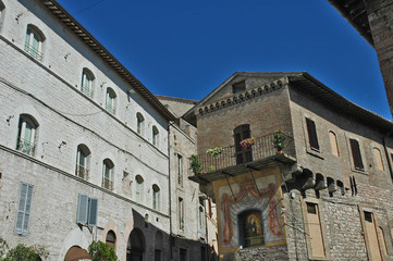 Fototapeta na wymiar Le strade di Assisi - Umbria