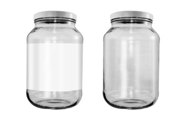 glass jar templates with label and clear jar