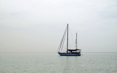 Fototapeta premium Sailboat in the sea.