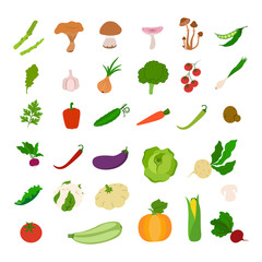 Fototapeta premium Fresh vegetables set.