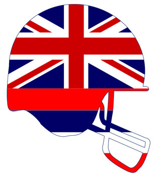 Hawaii State Flag Football Helmet