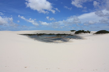 Lagon, Parc national des Lençois (dunes) du Maranhao, Brésil