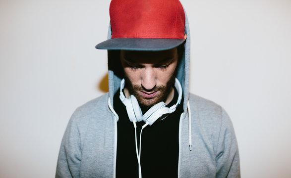 Portrait of a young man with hat