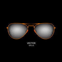 Sunglasses on a bright background. Vector illustration