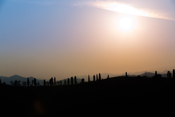tramonto autunnale appennino