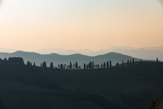 tramonto autunnale appennino