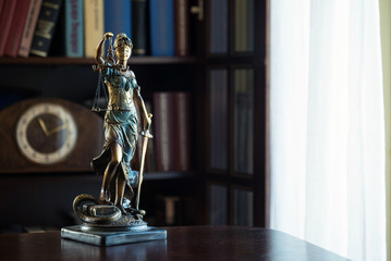 Themis figure in library