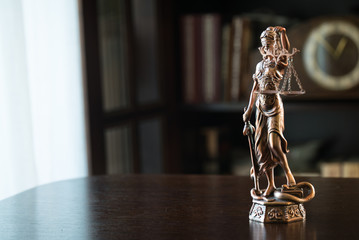 Themis figure in library