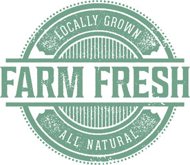 Obraz premium Farm Fresh Locally Grown Stamp