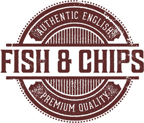 Tasty Fish and Chips Restaurant Stamp