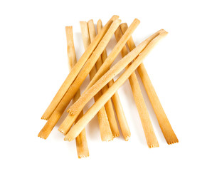 bread sticks isolated on white
