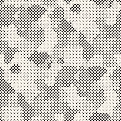 Modern Stylish Halftone Texture. Endless Abstract Background With Random Circles. Vector Seamless Mosaic Pattern.