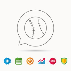 Baseball icon. Sport ball sign.