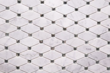 Ceramic tiles for bathroom or kitchen. Background texture with gray cracks