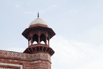 Fototapeta na wymiar Dome in the front gate of Taj Mahal