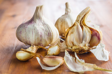 Fresh healthy garlic.