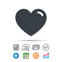 Heart icon. Romantic love sign.