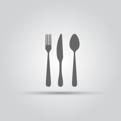 Cutlery isolated vector silhouette