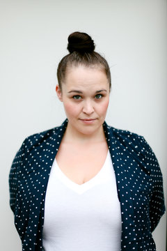 Beautiful woman looking at camera.