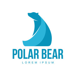 Obraz premium Logo niedźwiedzia polarnego