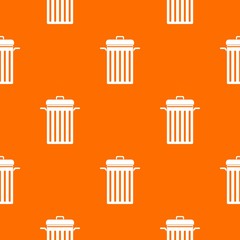 Metal trash can pattern seamless