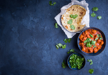 Chicken tikka masala background.