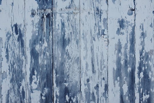 Grunge wood texture with white chipped paint