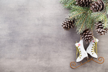 Christmas branches. Christmas greeting card. Symbol xmas.