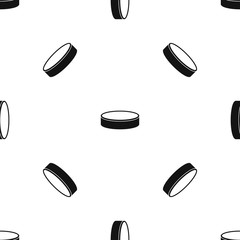 Puck pattern seamless black