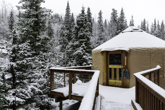 Snowy Yurt
