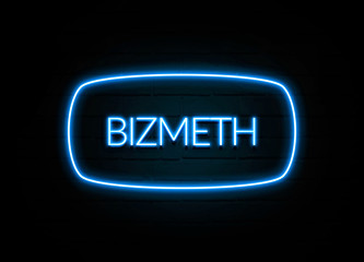 Bizmeth  - colorful Neon Sign on brickwall