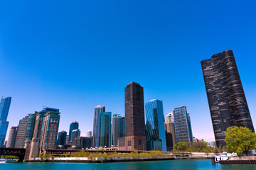 Fototapeta na wymiar Downtown Chicago from Lake Michigan