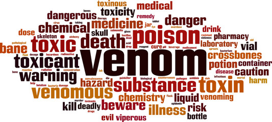 Obraz premium Venom word cloud