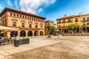 Foto auf Alu-Dibond Plaza Mayor, main square in Poble Espanyol, Barcelona, Catalonia, Spain © marcorubino