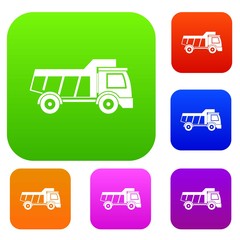 Toy truck set color collection