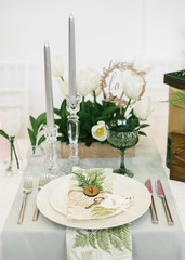 Wedding table setting.