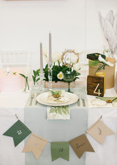 Wedding table setting.