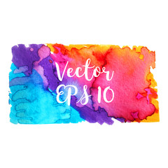 Abstract isolated watercolor hand drawn paper texture stain on white background for text design, web, label.