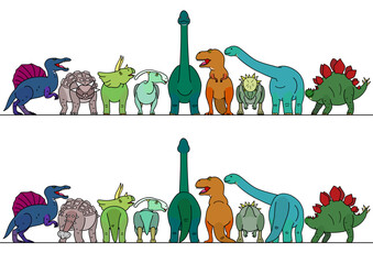 colorful dinosaur border