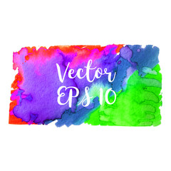 Abstract isolated watercolor hand drawn paper texture stain on white background for text design, web, label.